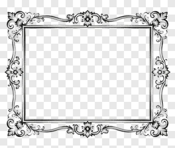 Vintage Ornate Picture Frame PNG