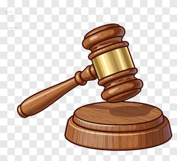 Wooden Gavel On A Sounding Block PNG