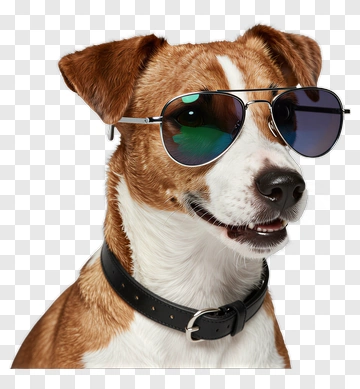 Cool Dog Wearing Sunglasses PNG