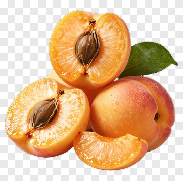 Fresh Apricot Halves And Whole PNG