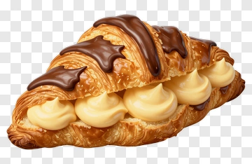 Chocolate Cream Croissant PNG