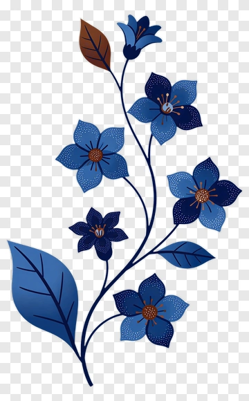 Blue Floral Arrangement PNG