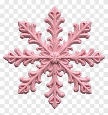Pink Snowflake Decoration PNG