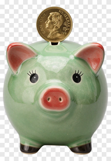 Piggy Bank With Coin PNG