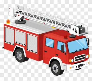Fire Truck With Ladder PNG
