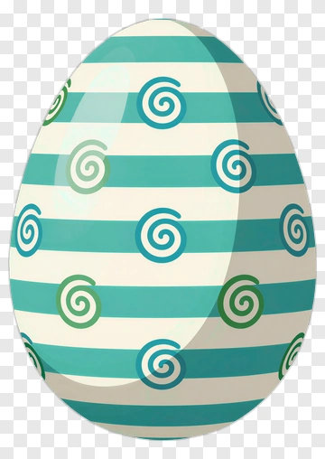 Decorative Easter Egg With Swirls PNG