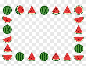 Watermelon Border Design PNG