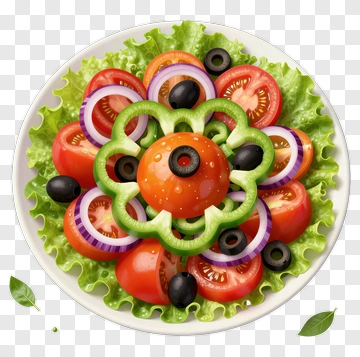Colorful Salad With Fresh Vegetables PNG