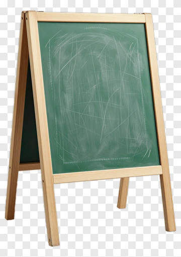 Wooden Chalkboard Easel PNG
