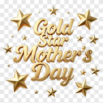 Gold Star Mother's Day PNG
