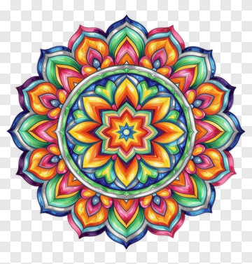 Colorful Mandala Design PNG