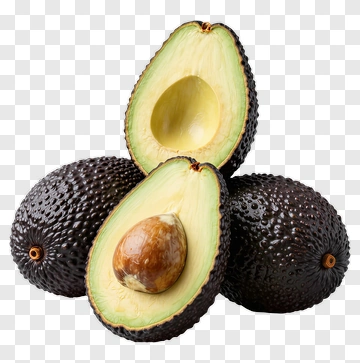 Avocado Halves With Whole Avocados PNG