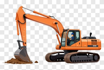 Excavator Digging Dirt PNG