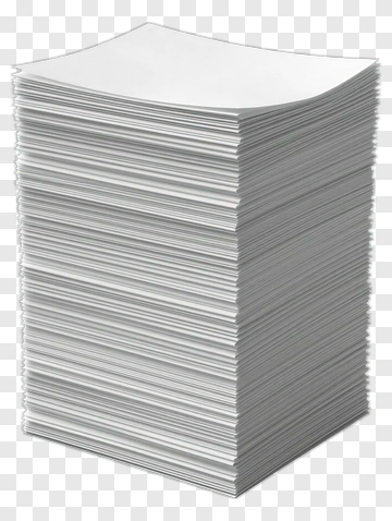 Stack Of White Paper Sheets PNG