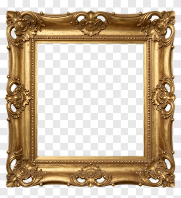 Ornate Gold Picture Frame PNG