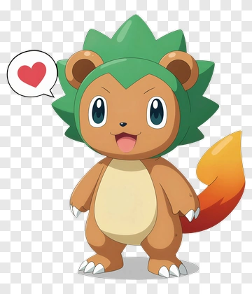 Cute Cartoon Hedgehog Character With Heart PNG