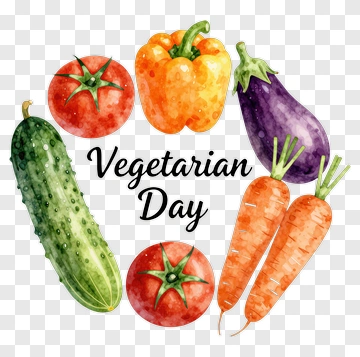 Vegetarian Day With Fresh Vegetables PNG