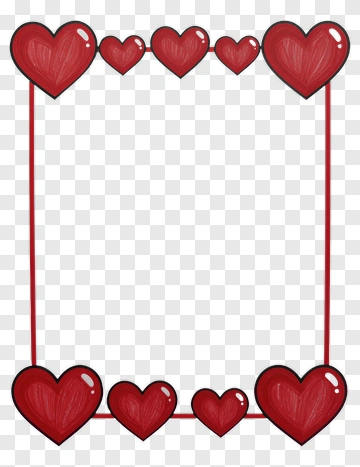 Red Heart Frame PNG