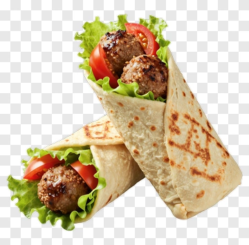 Delicious Meatball Wrap With Fresh Vegetables PNG