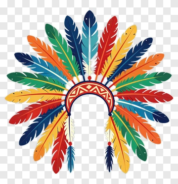 Colorful Feather Headdress PNG