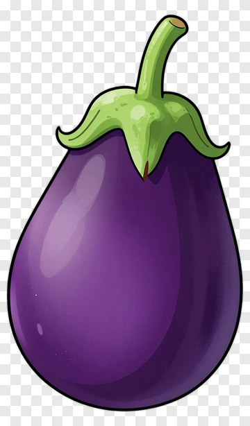 Cartoon Eggplant PNG