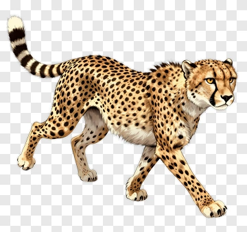 Cheetah Walking PNG