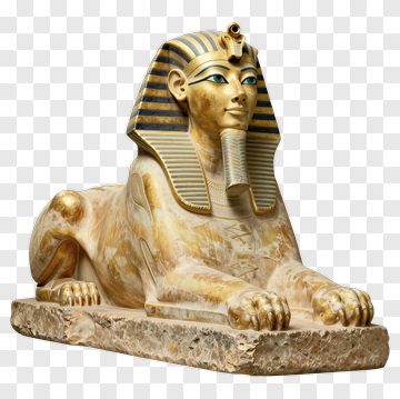 Sphinx Statue With Egyptian Features PNG