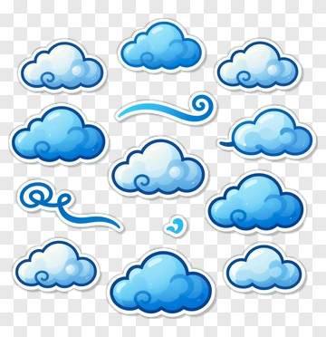 Cartoon Clouds Collection PNG