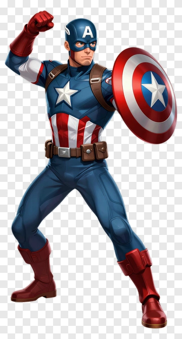 Captain America Holding His Shield PNG