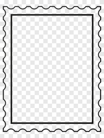 Decorative Frame With Scalloped Edges PNG