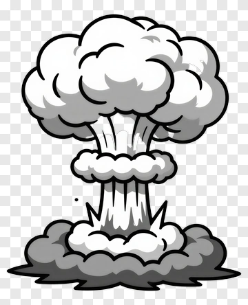 Cartoon Explosion Cloud PNG