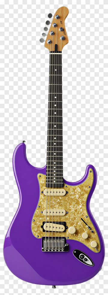 Purple Electric Guitar PNG