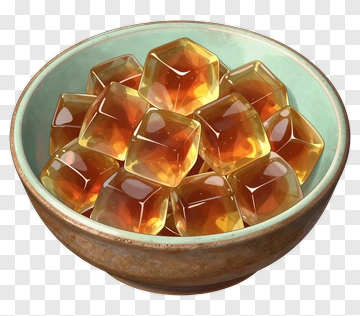 Bowl Of Jelly Cubes PNG