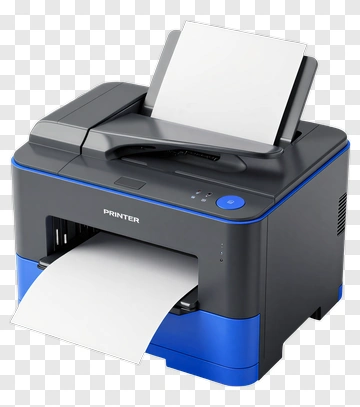 Printer With Paper Output PNG