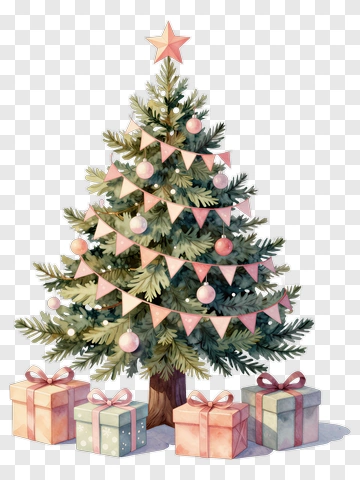 Christmas Tree With Presents PNG