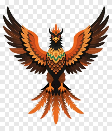 Colorful Phoenix Illustration PNG