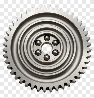 Metal Gear With Circular Design PNG
