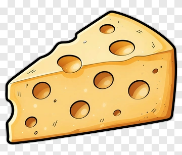 Cartoon Cheese Slice PNG
