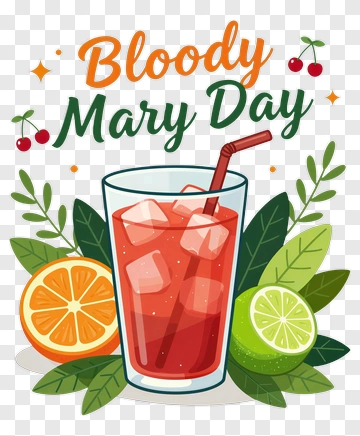 Bloody Mary Day Cocktail With Citrus Fruits PNG