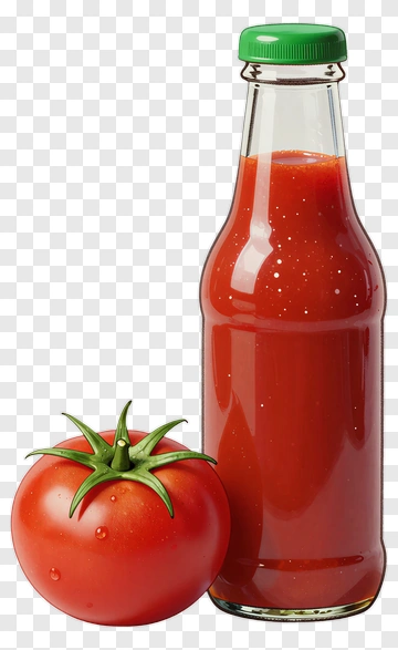 Tomato And Bottle Of Ketchup PNG