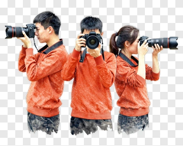 Photography Team With Cameras PNG