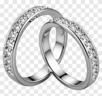Diamond Wedding Rings PNG