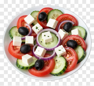 Greek Salad With Feta Cheese And Olives PNG