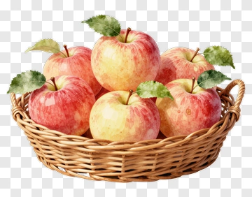 Basket Of Red Apples PNG