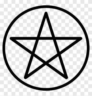 Pentagram Symbol Inside A Circle PNG