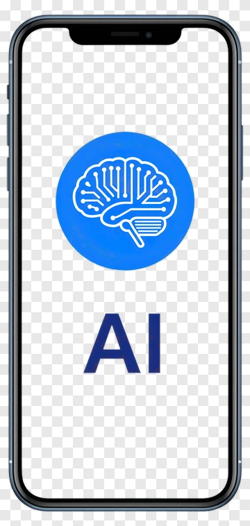 Smartphone Displaying Ai Brain Icon PNG
