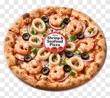 Shrimp And Seafood Pizza PNG