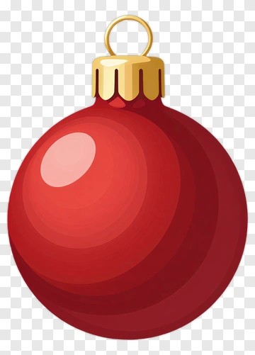 Red Christmas Ornament PNG