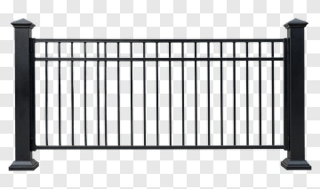 Black Metal Fence PNG