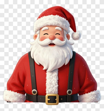 Cartoon Santa Claus Smiling PNG